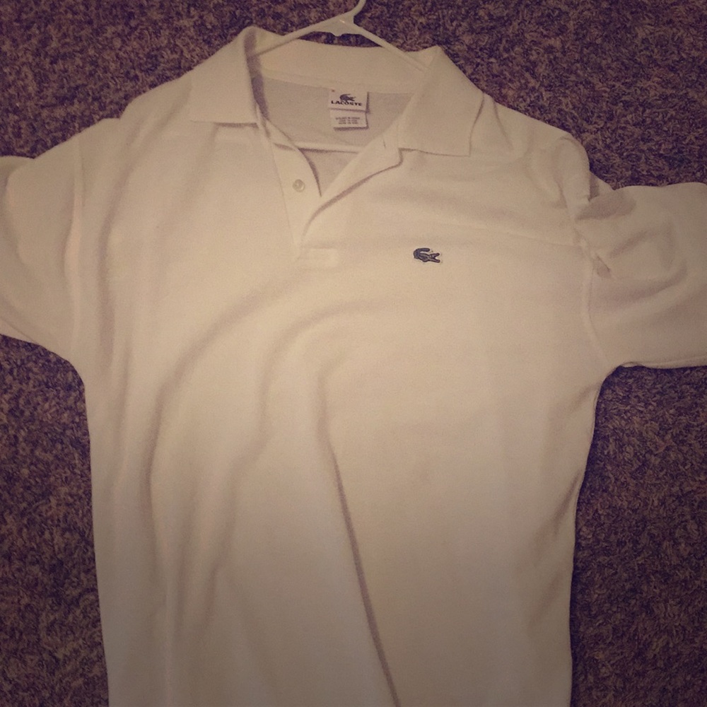 Lacoste White Polo. XL.
